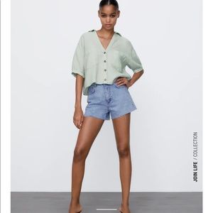 NWT Zara High Rise Short Rigid size 6